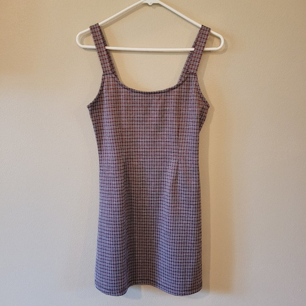 Plaid Overall Dress